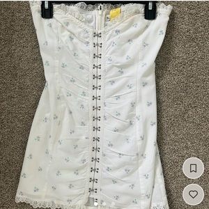 For love and lemons mini lace white dress xs